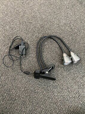 Grow Light for Indoor Plants Full Spectrum Double Goosenecks Desk Clip Lamp